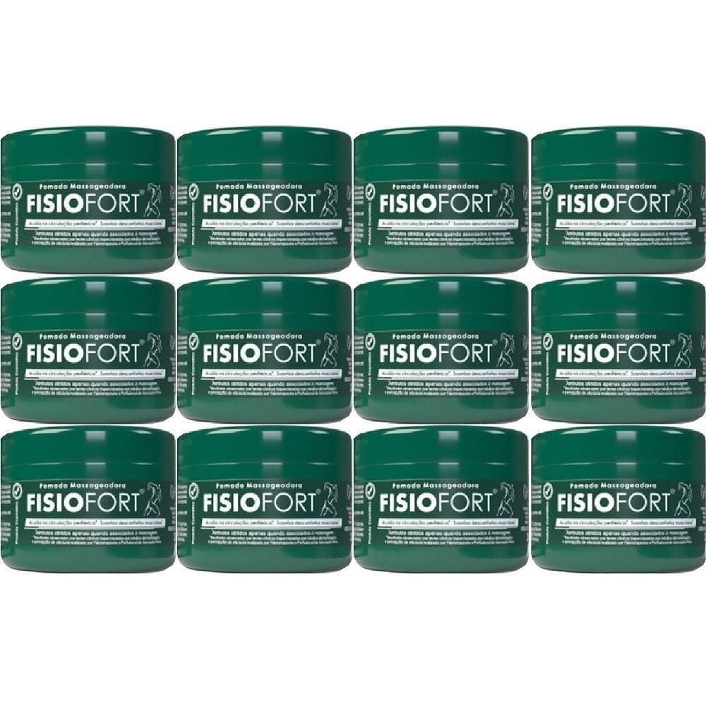 Kit Com 12 Pomada Massageadora Fisiofort 200G