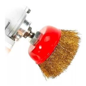 Escova De Aço Tipo Copo Com Rosca Latonada 60mm M14