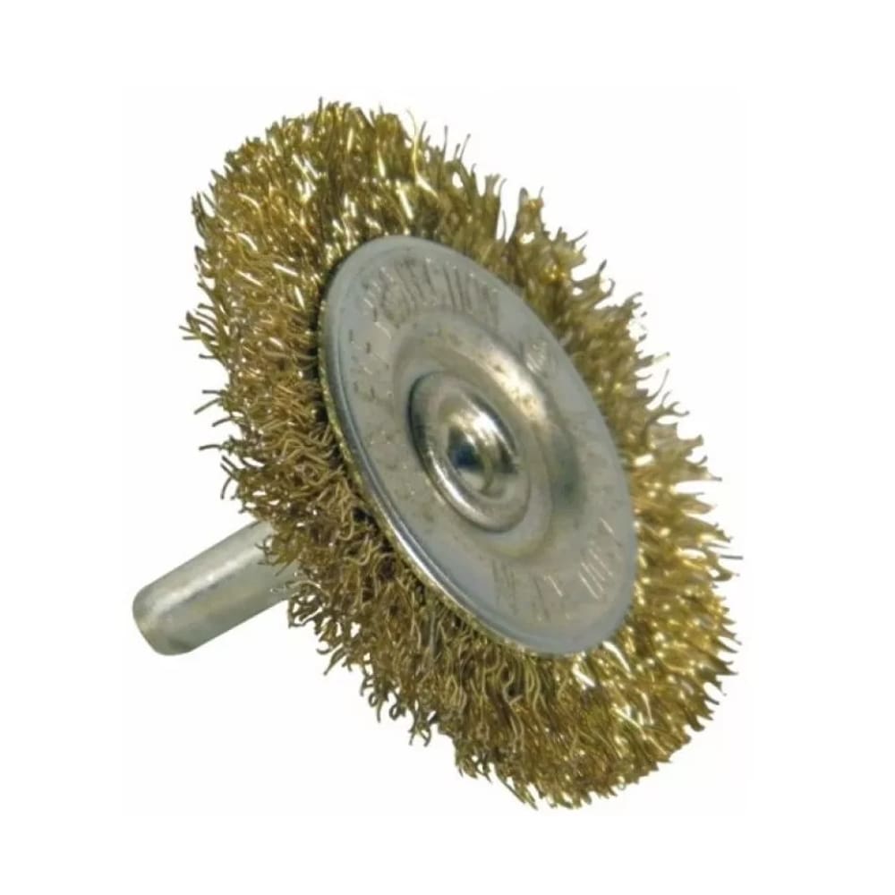 10x Escova Aço Latonado Circular Hast 6 mm 50 mm Fio 0,30 mm