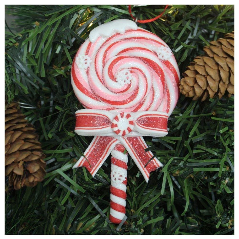 Enfeite Pendente Para árvore De Natal Doce Pirulito 13cm