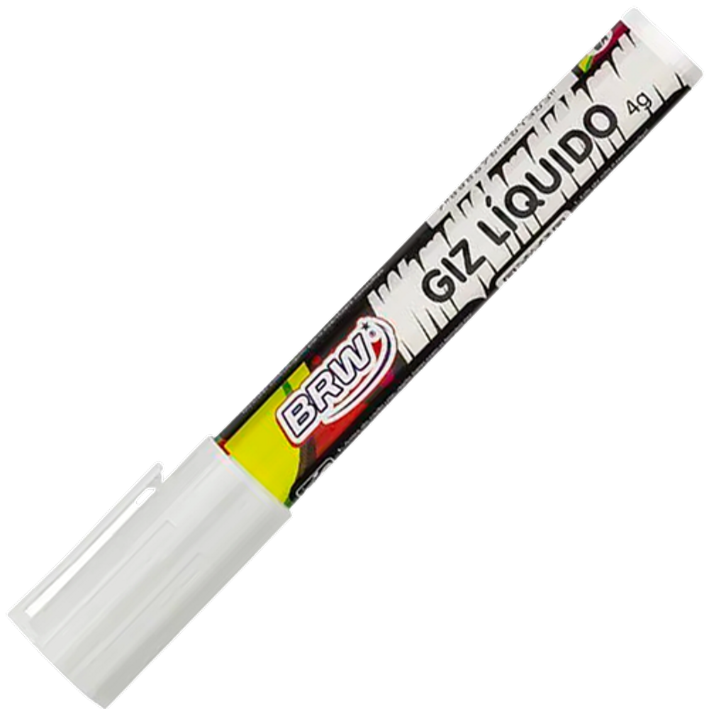 Giz líquido 6mm 4gr Cor Branco Marca BRW