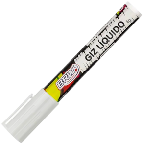 Giz líquido 6mm 4gr Cor Branco Marca BRW