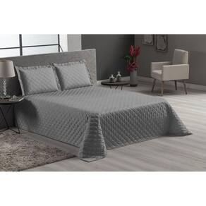 Jogo De Cama Cor Cinza 4 Peças Luxo Casal Padrão Veneza