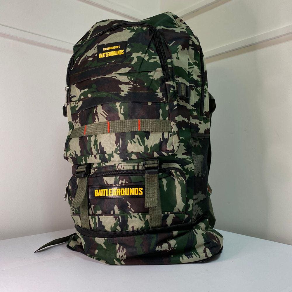 Mochila camuflada de lona camping reforçada