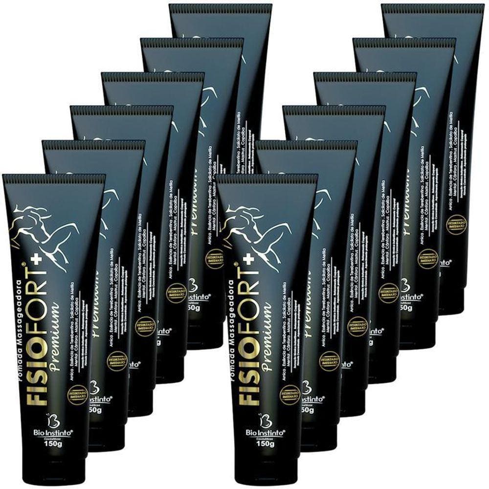 Fisiofort Premium Pomada Massageadora 12x150g Bio Instinto