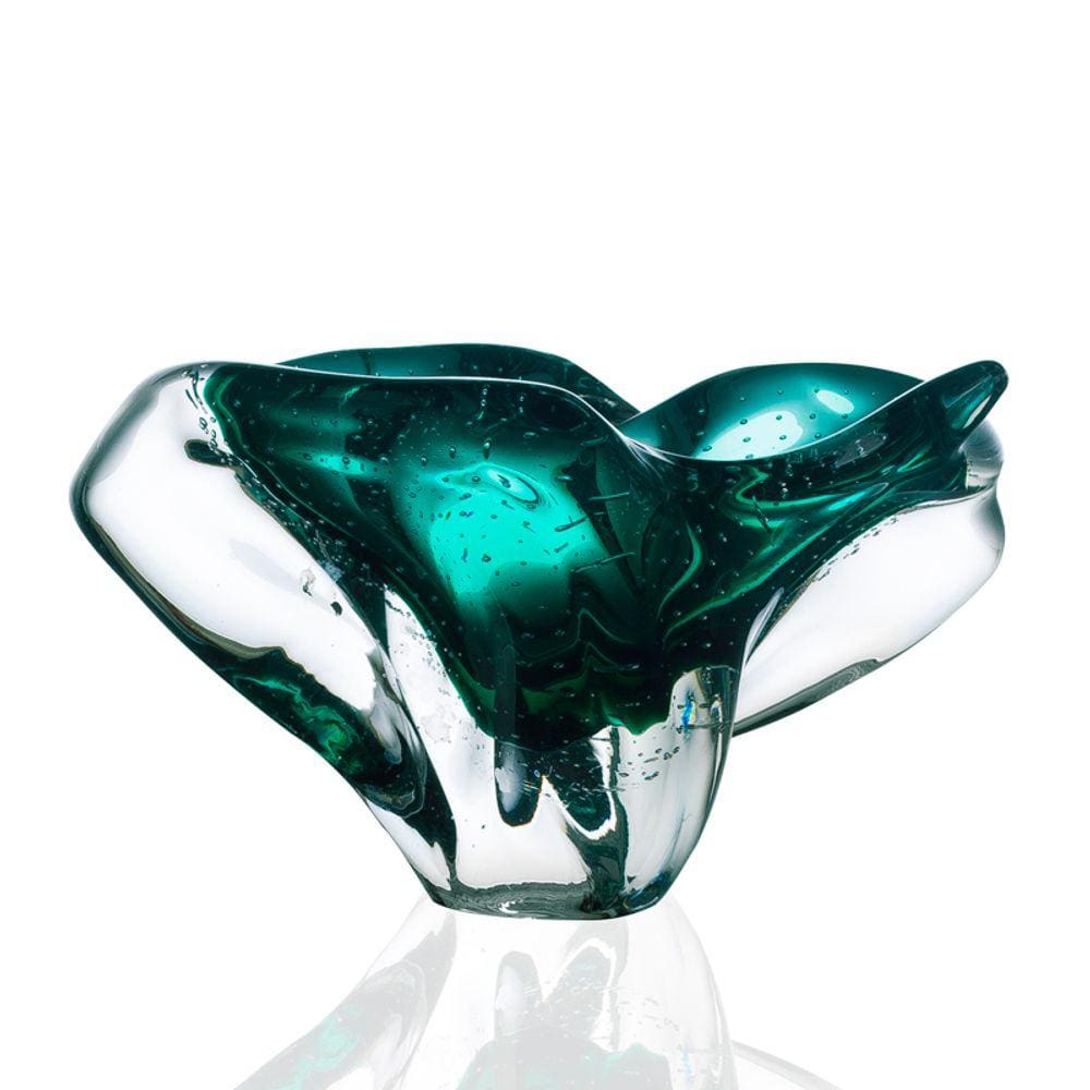 Centro De Mesa Em Cristal Murano Esmeralda São Marcos