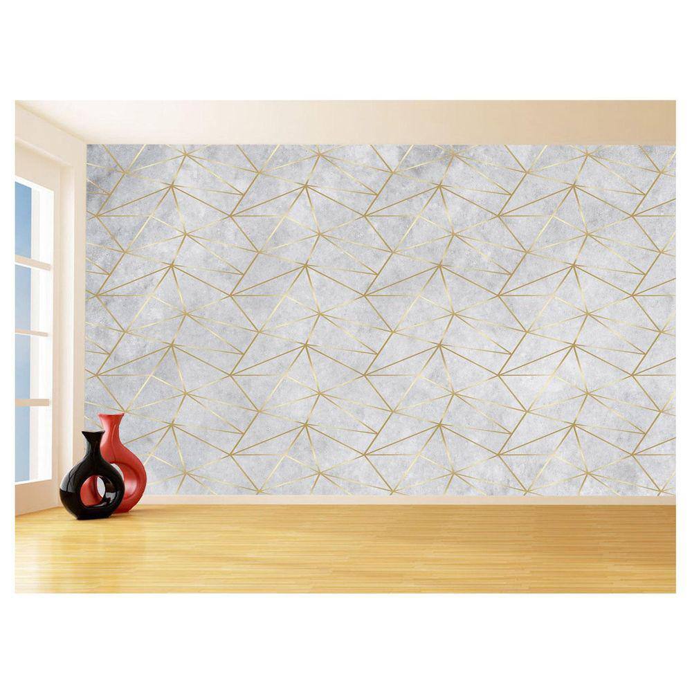 Papel De Parede 3D Concreto Queimado Risco Bege 3,5M Kkt101