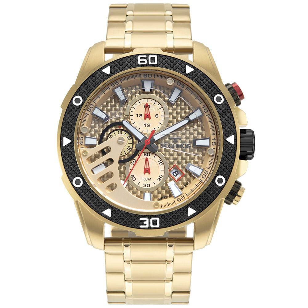 Relógio Technos Masculino Ts Carbon Dourado - JS15END/1D