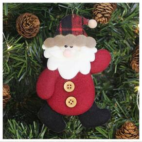 Kit 2 Enfeites árvore De Natal Pendente Papai Noel 14,5cm
