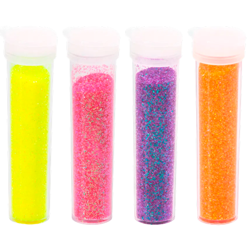 Glitter Fino Shaker Neon BRW Blister com 4 cores 7g cada