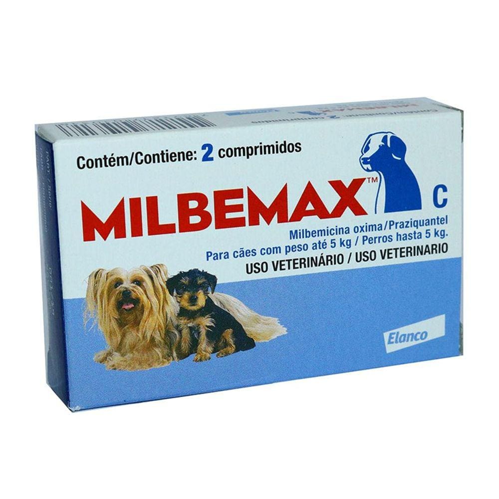 Vermifugo Milbemax Com 2 Comprimidos Para Caes Ate 5Kg