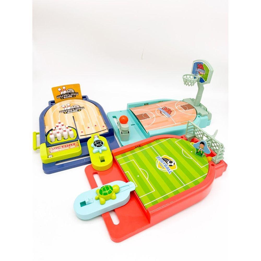 Brinquedo Game Kit Com 3 Modalidades: Basquete, Futebol e Boliche Para se Divertir!