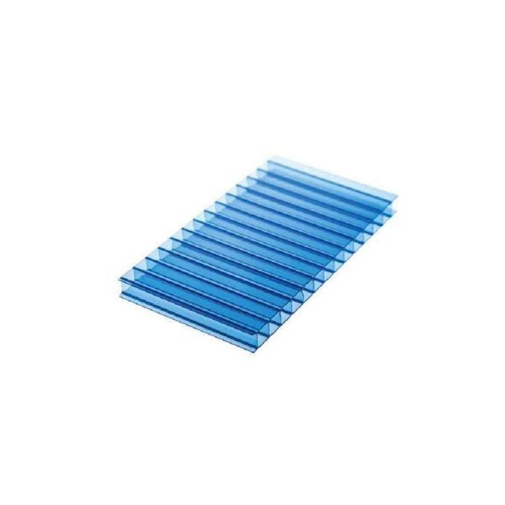 Chapa de Policarbonato Alveolar Azul 6mm - 2,10m x 6,00m