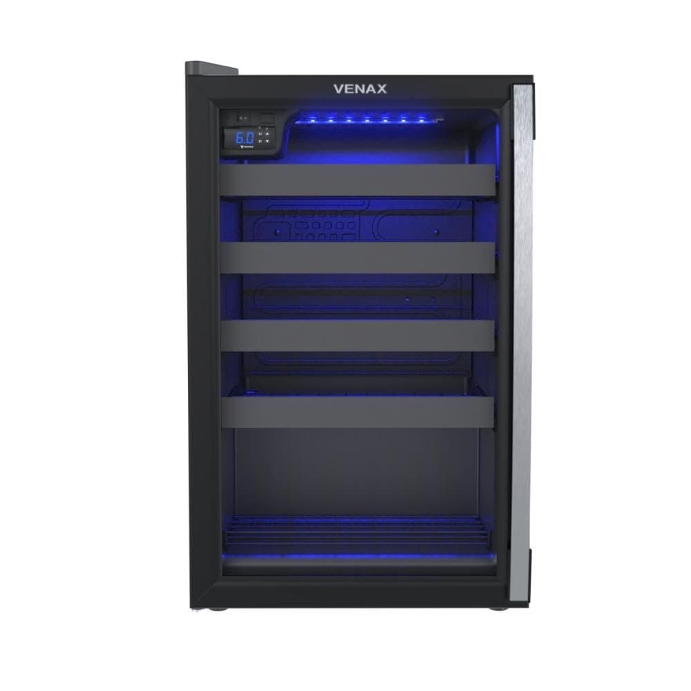 Adega Piubella 100 Para 24 Garrafas Preto Porta Invertida 127V - Venax