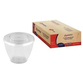 Potes Acrilico Redondo Lacre 150Ml Cristal Strawplast C/240