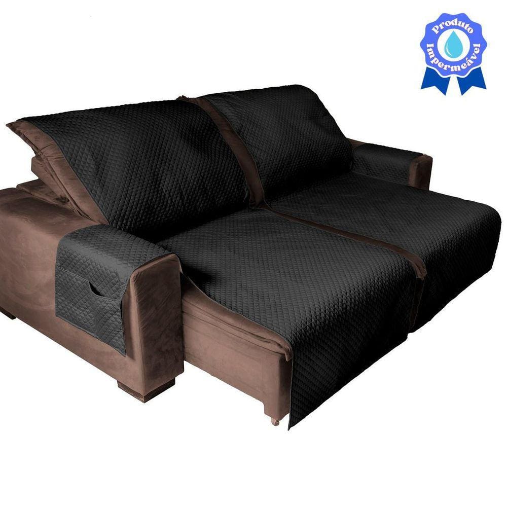 Capa Para Sofá-Cama Modelo Impermeável Preto 2,20M X 2,4