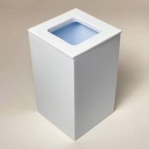 Lixeira Quadrada Vazada 5,5L Em Resina Branco