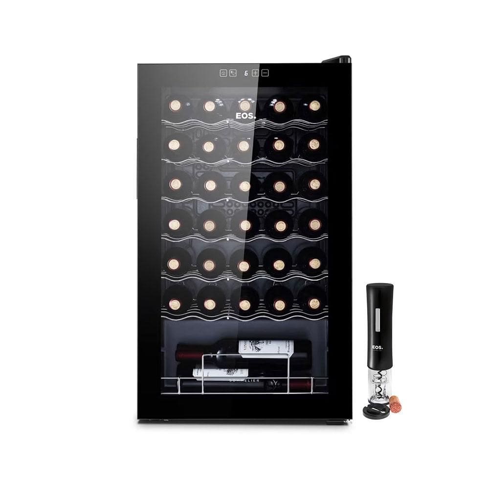 Adega 34 Garrafas Climatizada Painel Touch EAC34G 127V com Abridor Elétrico Preto EOS