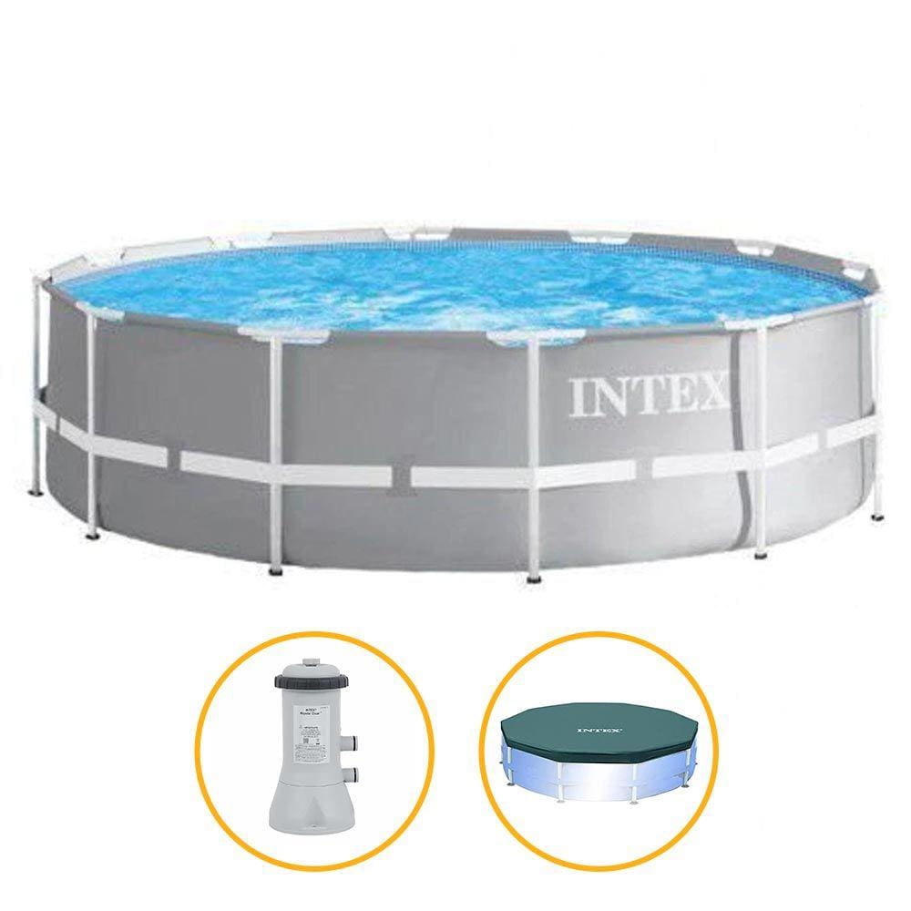 Piscina Intex 4.485 Litros Prism Estrutural + Capa + Bomba Filtrante