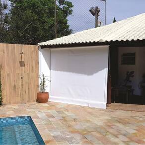 Toldo Cortina Branco - 3,00m x 1,60m - kit completo