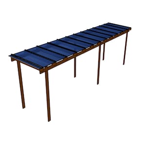 Cobertura Policarbonato Alveolar 8,00m x 1,50m - Azul 6mm