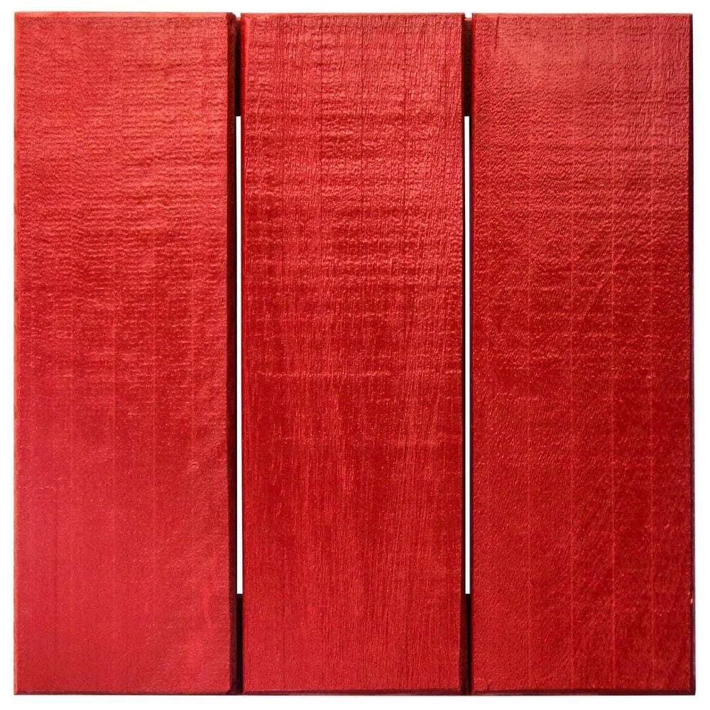 Deck em Placa Colorido Painel Modular 30x30 Isabela Revestimentos Vermelho Tomate Seco