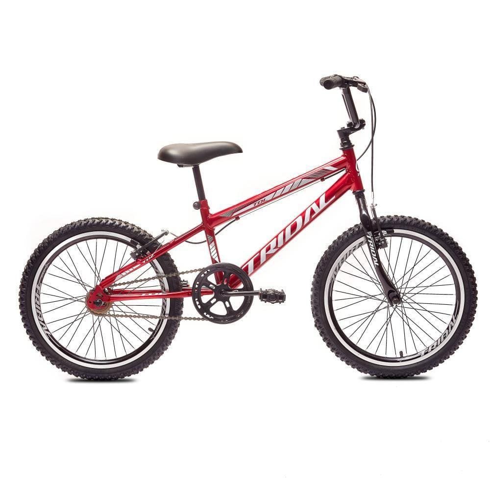 Bicicleta Aro 20 Infantil Bmx Cross Tridal Bike Vermelho