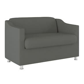 Namoradeira Elegante 2 Lugares Sala De Estar – Balaqui Decor Cor:cinza