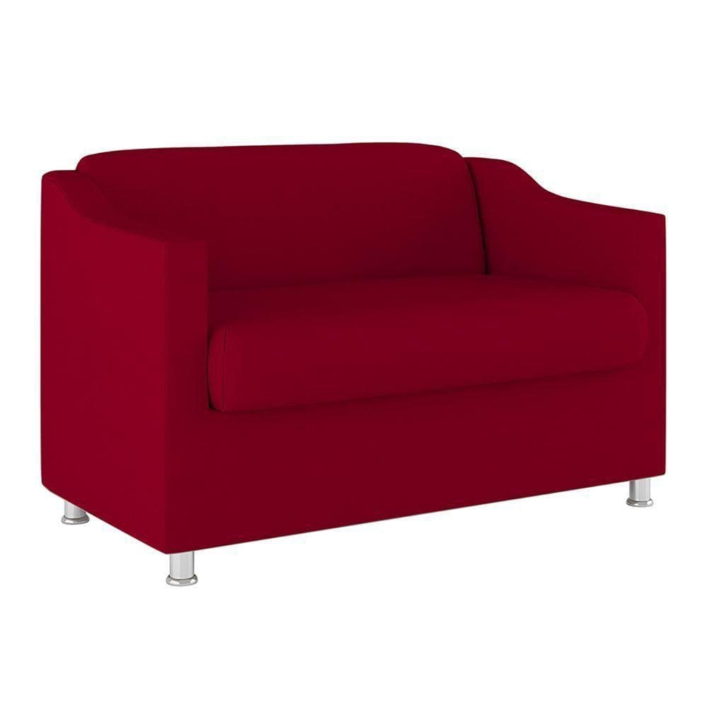 Namoradeira Elegante 2 Lugares Sala De Estar – Balaqui Decor Cor:vermelho