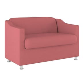 Sofá Namoradeira Sala De Espera Suede – Balaqui Decor Cor:rosa