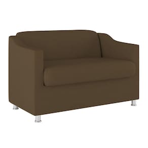 Namoradeira Elegante 2 Lugares Sala De Estar – Balaqui Decor Cor:marrom