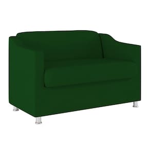Sofá Namoradeira 2 Lugares Tilla Sala De Espera Suede Cor:verde