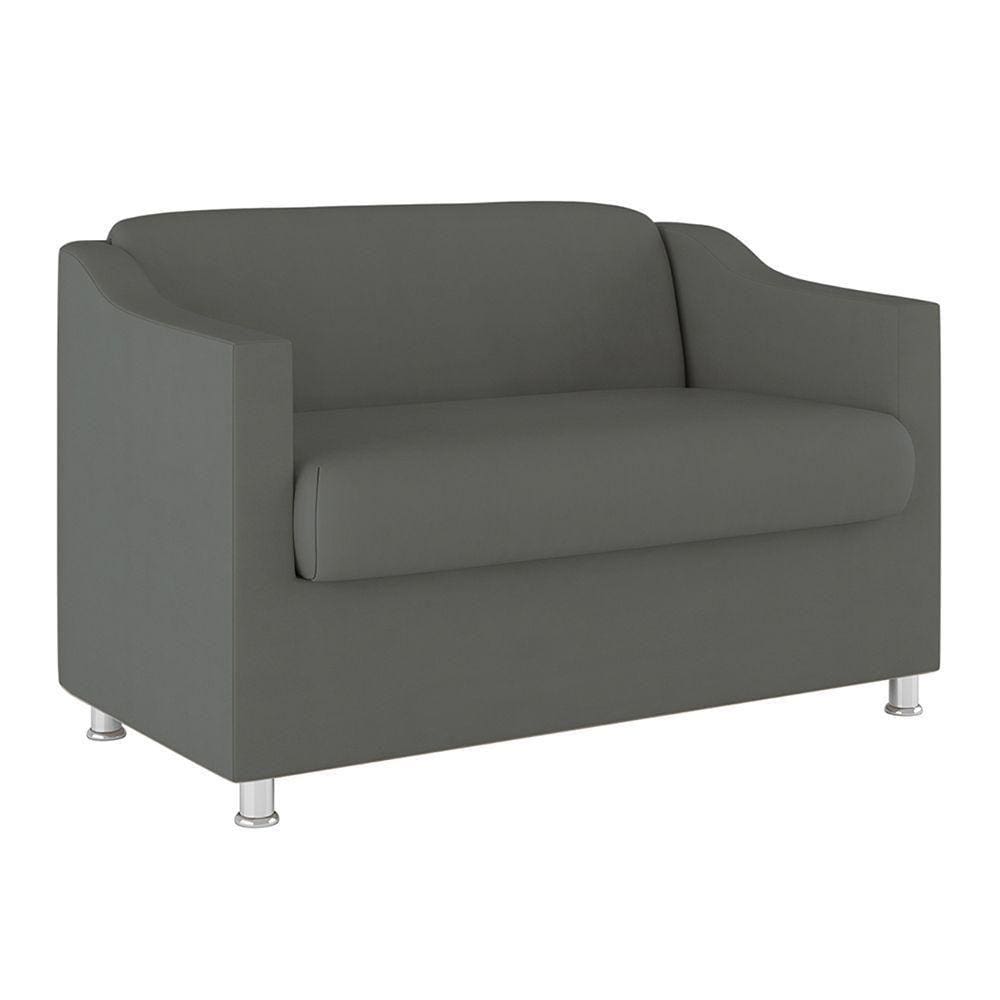 Sofá Namoradeira Tilla Sala De Espera Suede Balaqui Decor Cor:cinza
