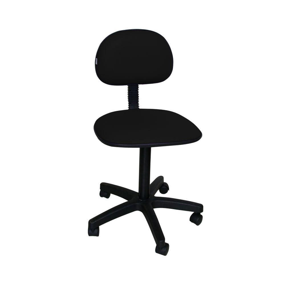 Cadeira de escritório secretária laminada pistão fixo preto