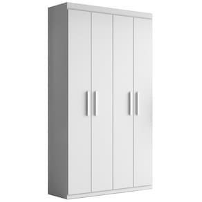 Armario Multiuso Duplo 4 Portas 2000194 Branco Brilho Armoveis Branco Brilho