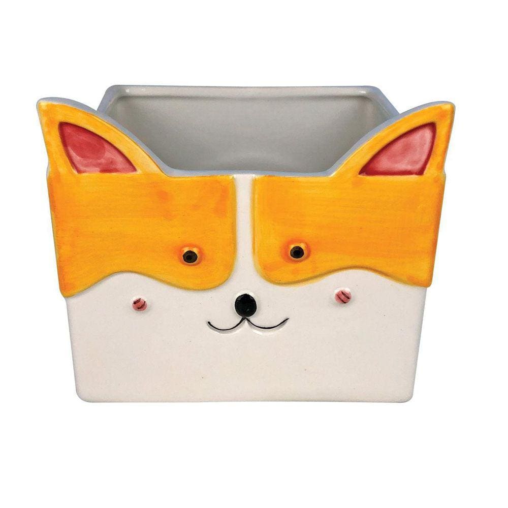 Vaso De Cerâmica Cachorro 14Cm