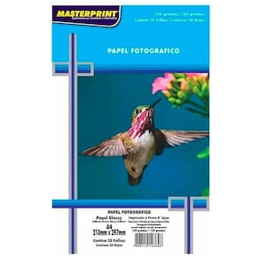 Papel fotográfico A4 120 gramas Glossy 20 folhas