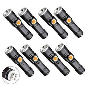 Kit 8 Lanterna Tatica Militar Longo Alcance Recarregavel Usb