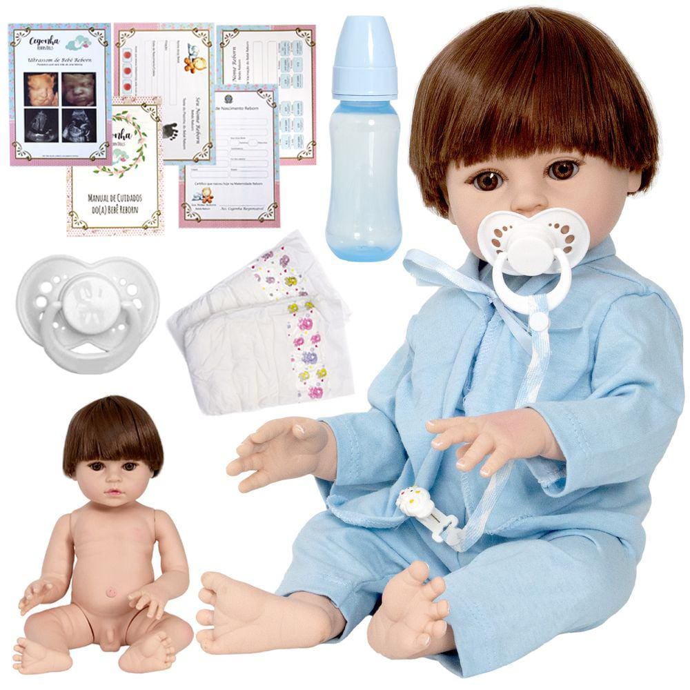 Bebe Reborn Realista Recém Nascida Enxoval Completo Carrinho - Cegonha  Reborn Dolls - Bonecas - Magazine Luiza