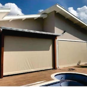 Toldo Cortina Bege - 1,80m x 2,80m - kit completo