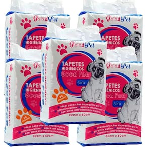 Kit 5Un Tapete Higiênico Good Pad 80X60Cm C/30 Unidades