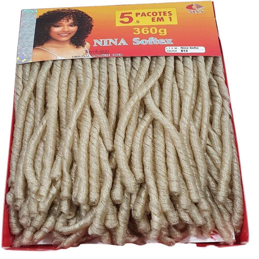 Cabelo Nina Soft Dread Fibra Sintética 360G Crochet Braid