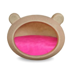 Casa Cachorro E Gato Bege Almofada Dupla Face Rosa/Bege P