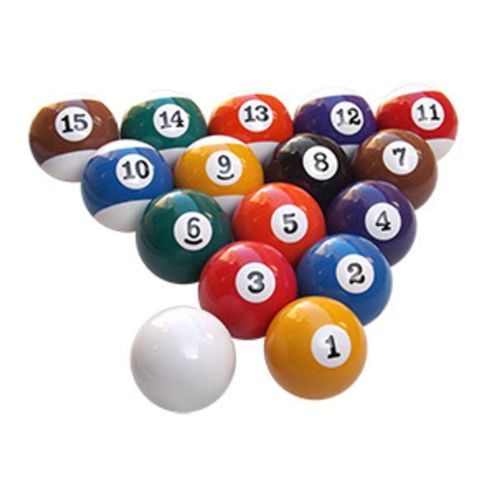 Jogo Bolas De Bilhar Sinuca Numeradas 50Mm Snooker