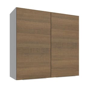 Armário Aéreo 70 Cm 2 Portas Branco/rustic Stella Madesa Branco/rustic