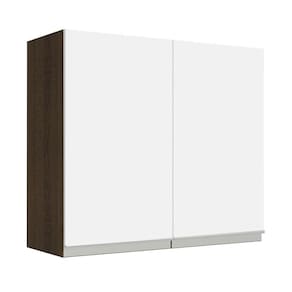 Armário Aéreo 70 Cm 2 Portas Rustic/branco Glamy Madesa Rustic/branco