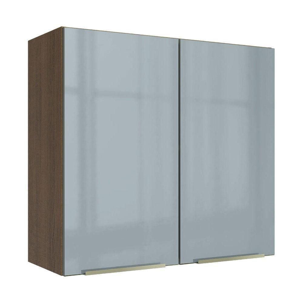 Armário Aéreo 70 Cm 2 Portas Rustic/cinza Lux Madesa Rustic/cinza