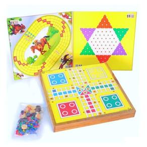 Tabuleiro Jogo Ludo Dama Xadrez Chinê Hipismo Torrinha Torre