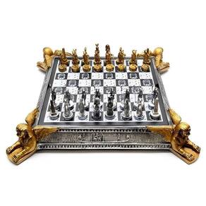 Jogo Tabuleiro De Xadrez Luxo Cavaleiros Medievais 3d 32 Pcs