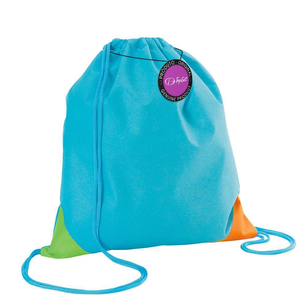 Mochila tipo Saco Gym Sack em TNT 30x35cm Messina TopGet